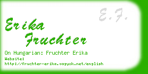 erika fruchter business card